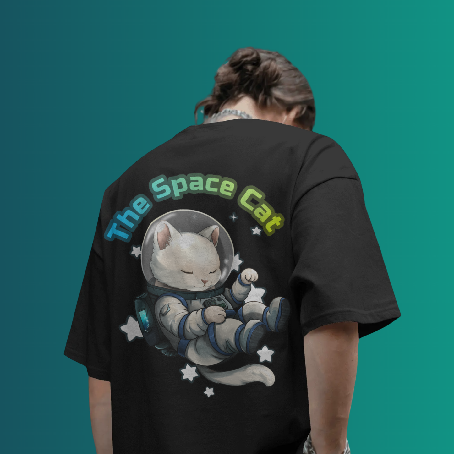 The Space Cat T-Shirt - Black
