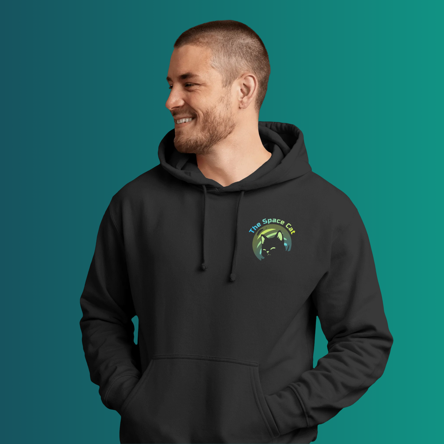 The Space Cat Hoodie - Black