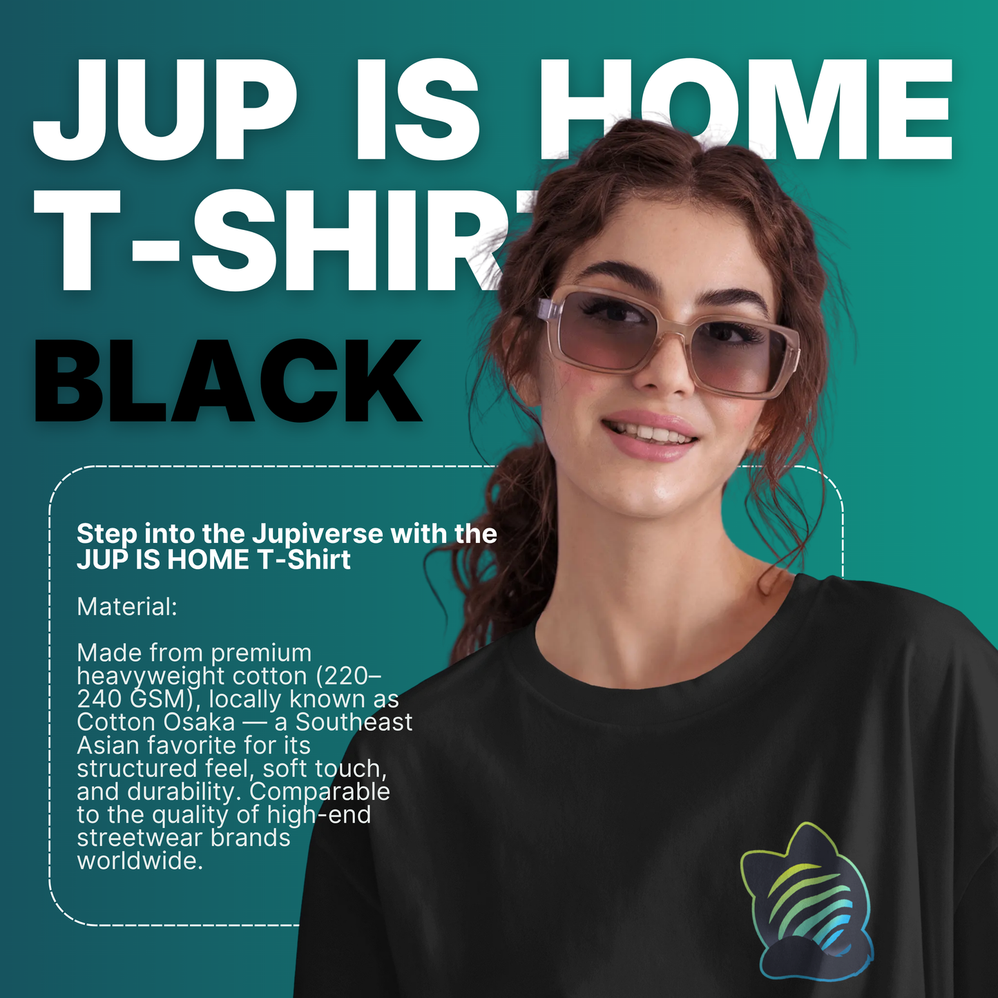 JUP Is Home T-Shirt - Black