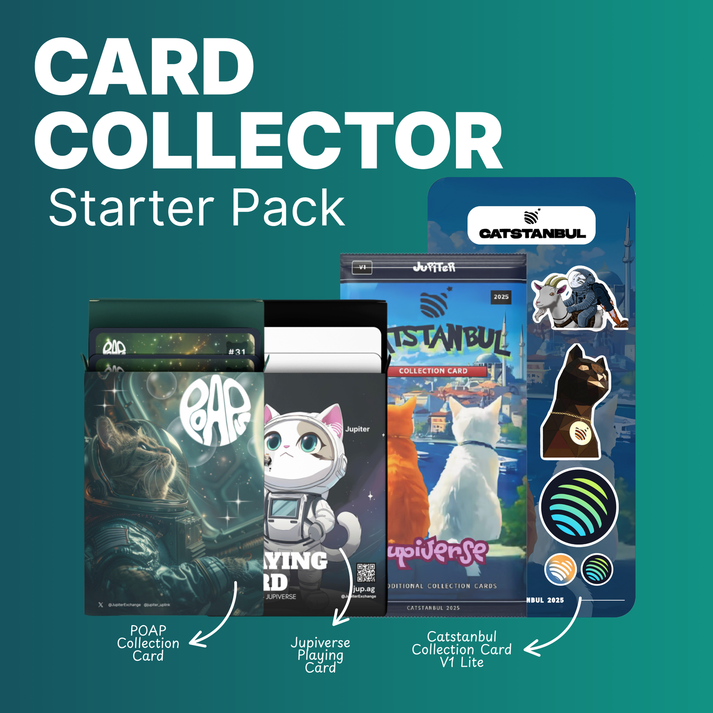 CARD COLLECTOR BUNDLE - POAP Card, Playing Card, Catstanbul Card